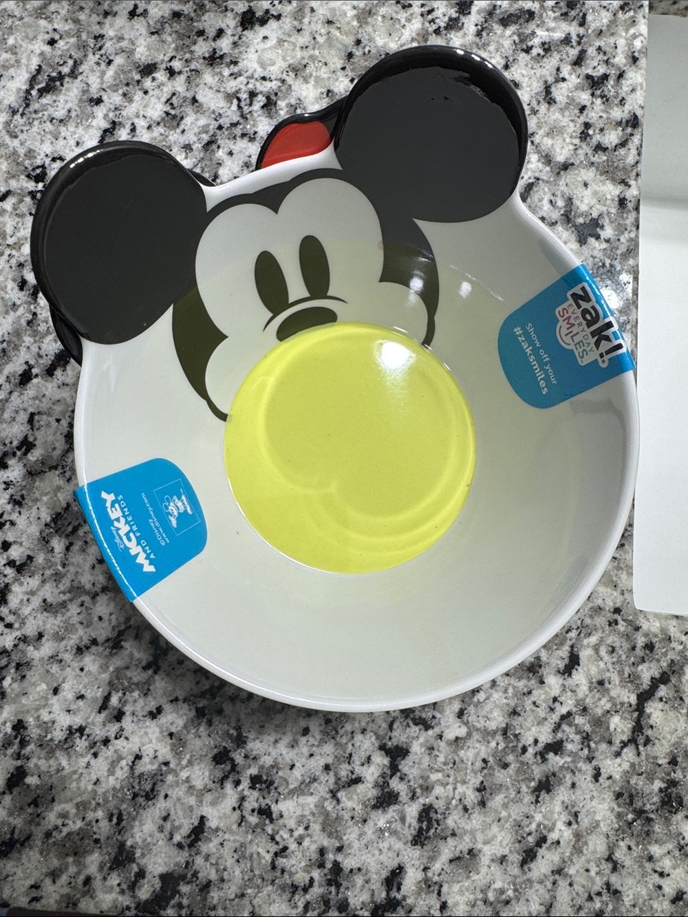 Disney Mickey Mouse Yellow & Black Kids Party Bowl